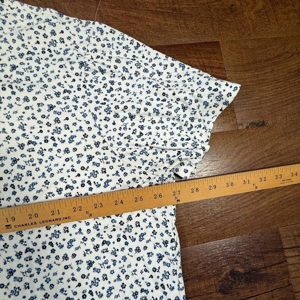 Polo Ralph Lauren Polo Mens XXL White Blue Floral Ditsy Classic Fit Cotton Short
